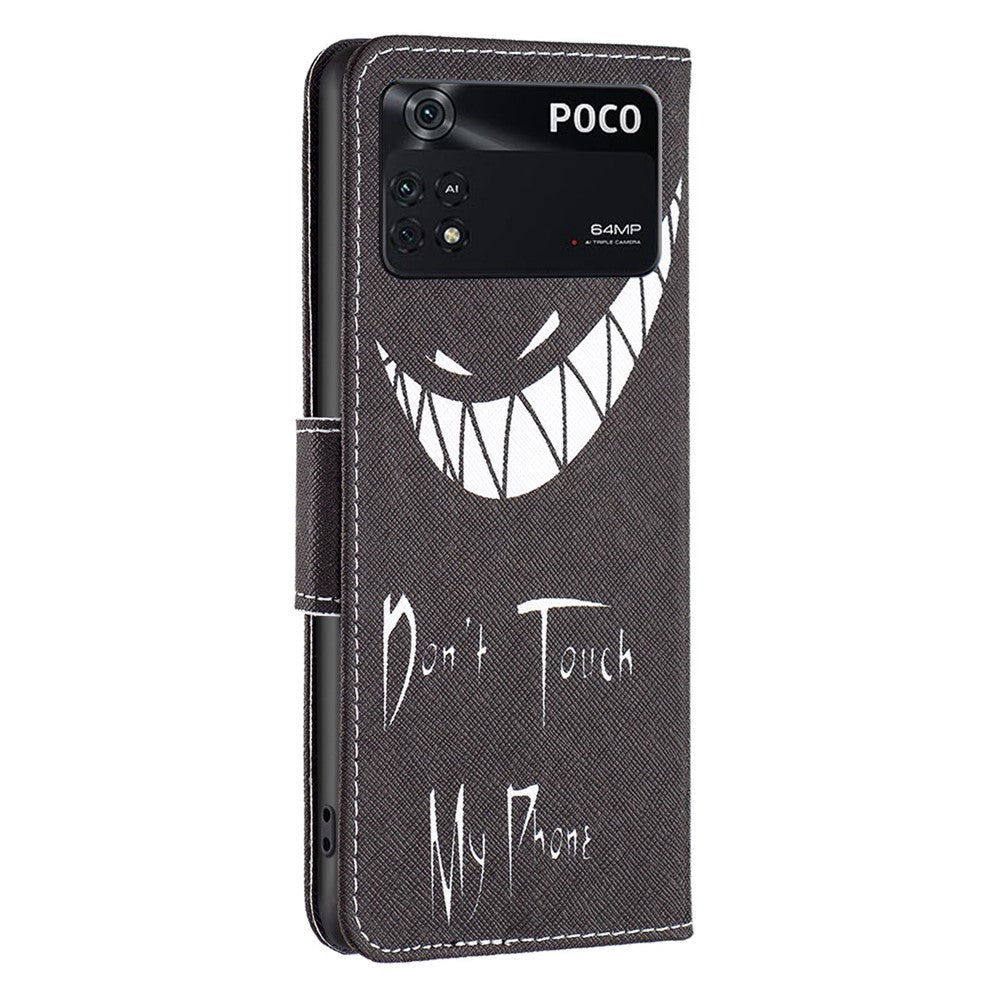 For Xiaomi Poco M4 Pro 4G Phone Case Pattern Printing PU Leather Wallet Stand Cover