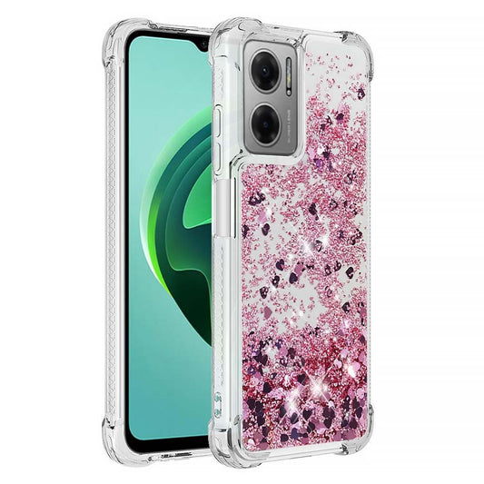 Xiaomi Redmi Note 11E 5G / Xiaomi Redmi 10 Prime+ 5G / Xiaomi Redmi 10 5G / Xiaomi Poco M4 5G Handyhülle – Redmi Note 11E 5G / 10 5G / 10 Prime+ 5G TPU- Glitzer Treibsand stoßfeste Telefon-Rückseite
