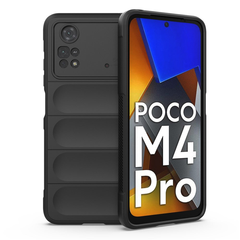 For Xiaomi Poco M4 Pro 4G Drop-proof TPU Phone Cover Anti-slip Edge Rugged Back Case