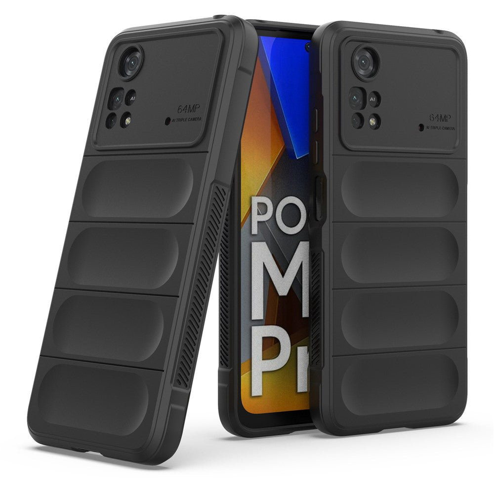 For Xiaomi Poco M4 Pro 4G Drop-proof TPU Phone Cover Anti-slip Edge Rugged Back Case