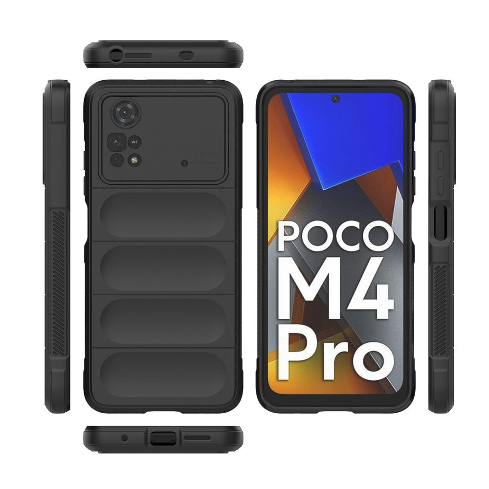 For Xiaomi Poco M4 Pro 4G Drop-proof TPU Phone Cover Anti-slip Edge Rugged Back Case