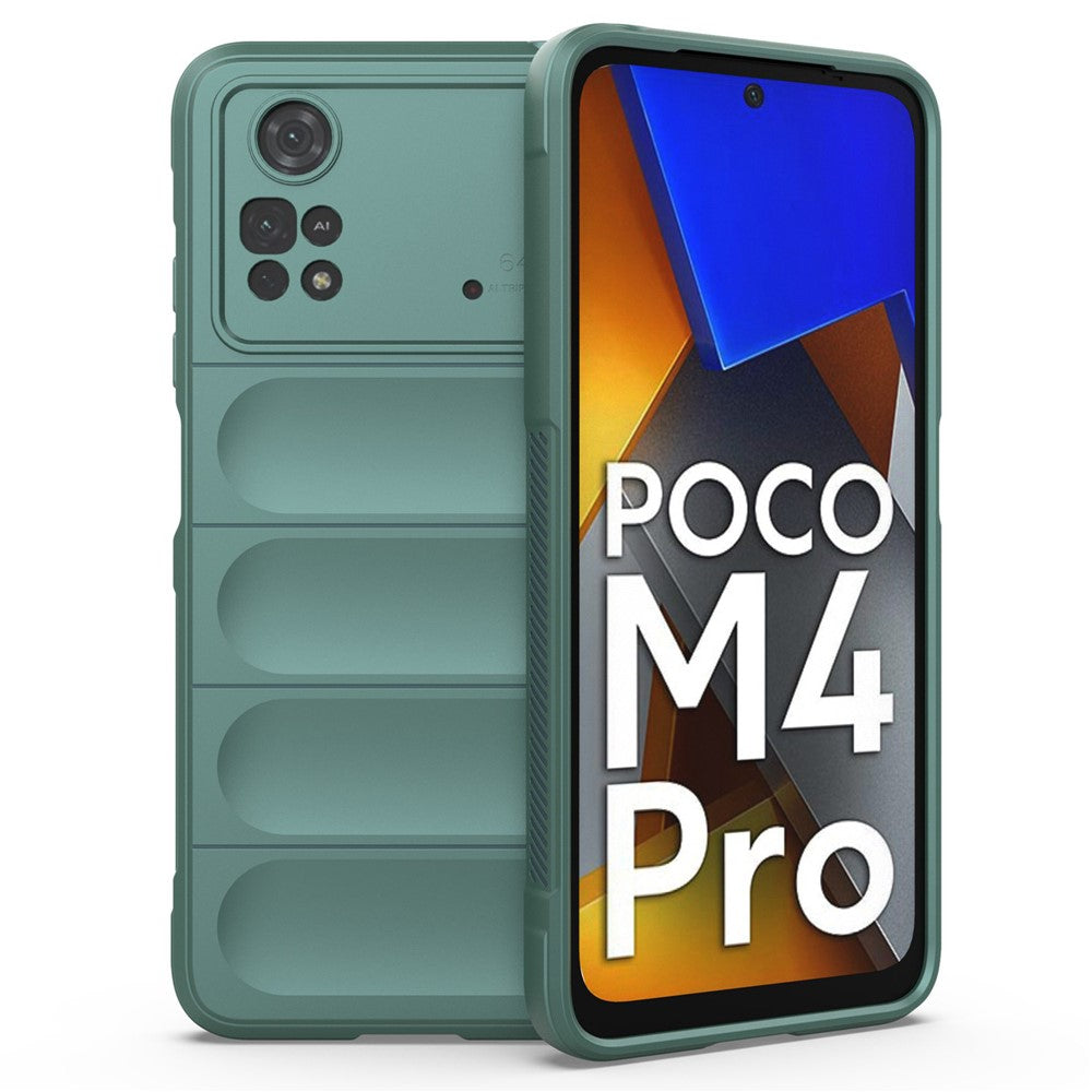 For Xiaomi Poco M4 Pro 4G Drop-proof TPU Phone Cover Anti-slip Edge Rugged Back Case