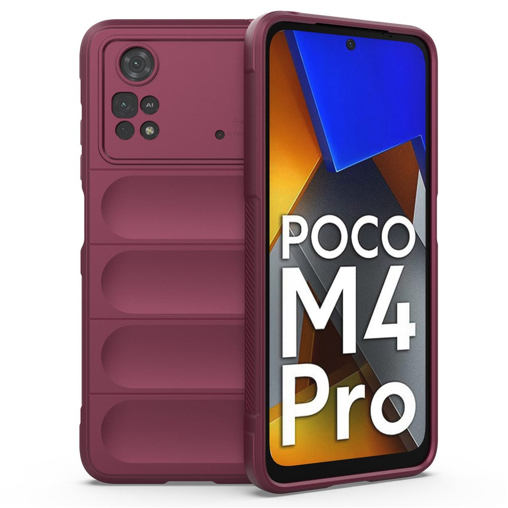 For Xiaomi Poco M4 Pro 4G Drop-proof TPU Phone Cover Anti-slip Edge Rugged Back Case