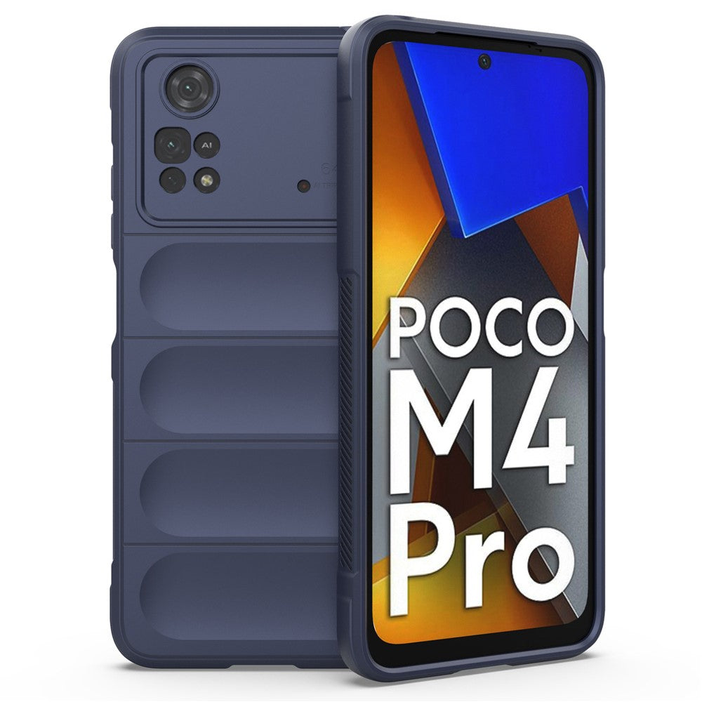 For Xiaomi Poco M4 Pro 4G Drop-proof TPU Phone Cover Anti-slip Edge Rugged Back Case