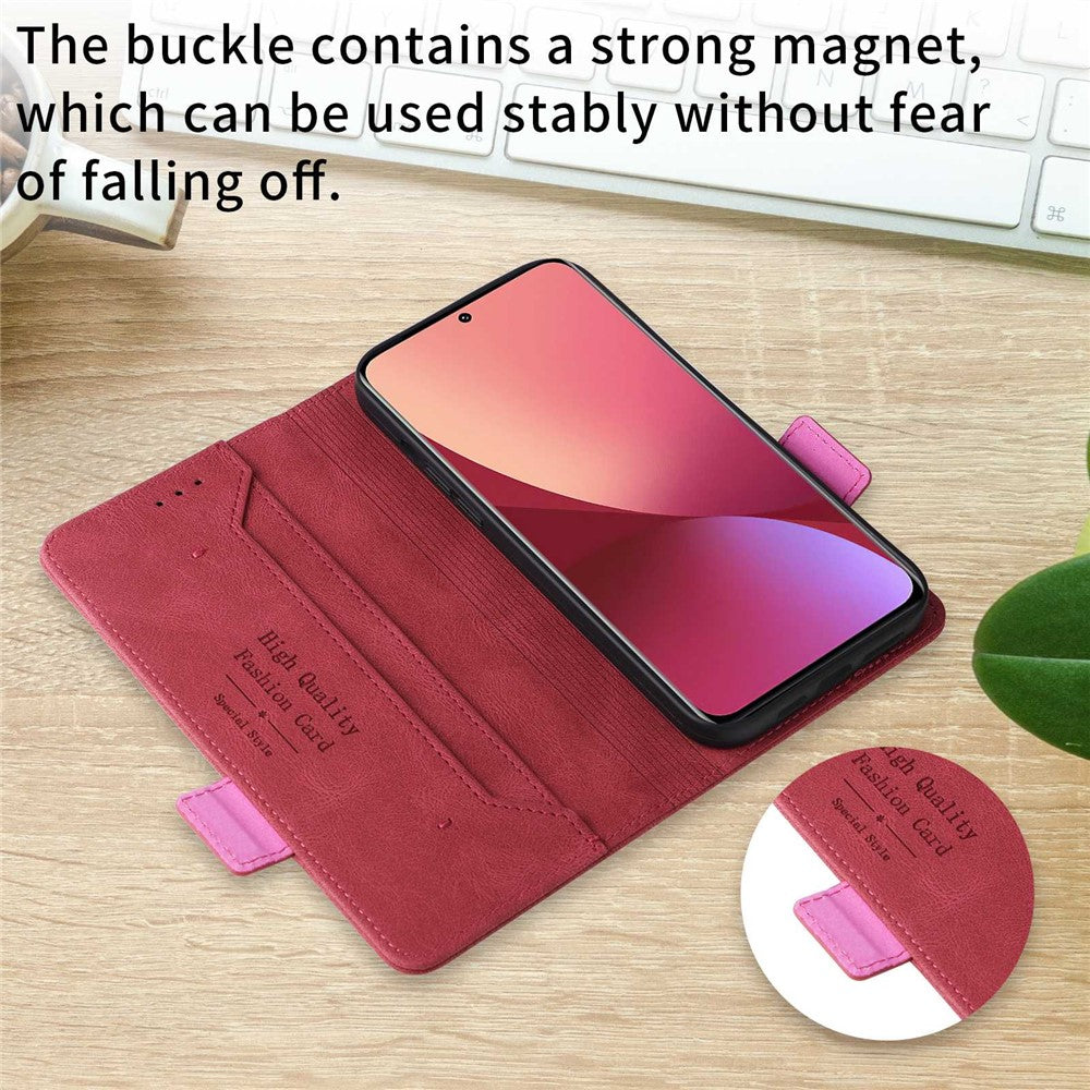 For Xiaomi 12 5G/12X 5G/12S 5G Hardware Design Wallet Case PU Leather + TPU Full Protection Stand Phone Cover