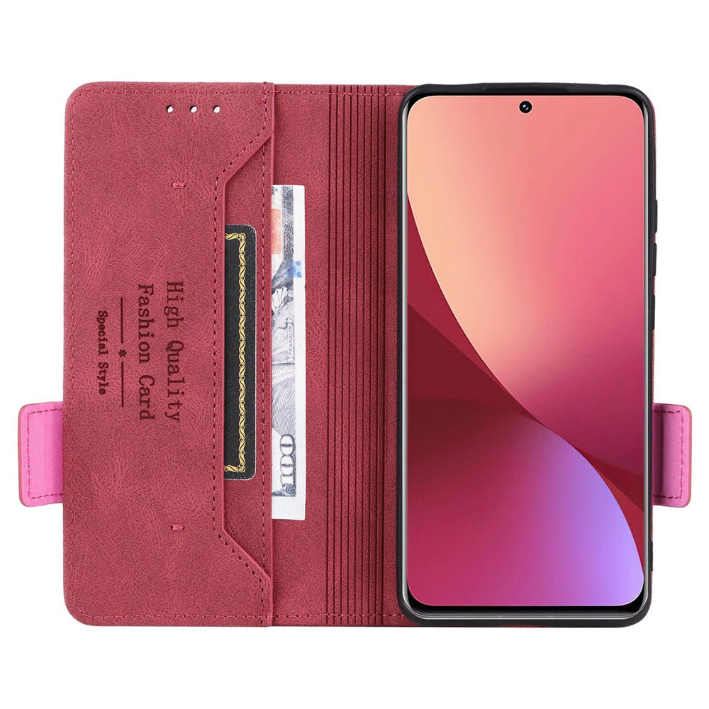 For Xiaomi 12 5G/12X 5G/12S 5G Hardware Design Wallet Case PU Leather + TPU Full Protection Stand Phone Cover