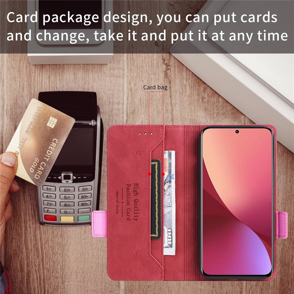 For Xiaomi 12 5G/12X 5G/12S 5G Hardware Design Wallet Case PU Leather + TPU Full Protection Stand Phone Cover