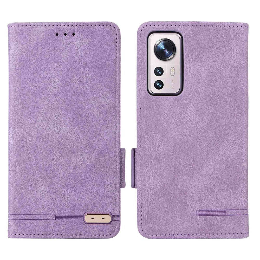 For Xiaomi 12 5G/12X 5G/12S 5G Hardware Design Wallet Case PU Leather + TPU Full Protection Stand Phone Cover