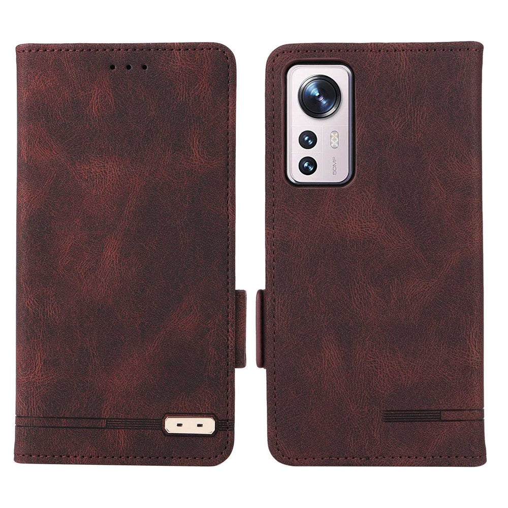 For Xiaomi 12 5G/12X 5G/12S 5G Hardware Design Wallet Case PU Leather + TPU Full Protection Stand Phone Cover