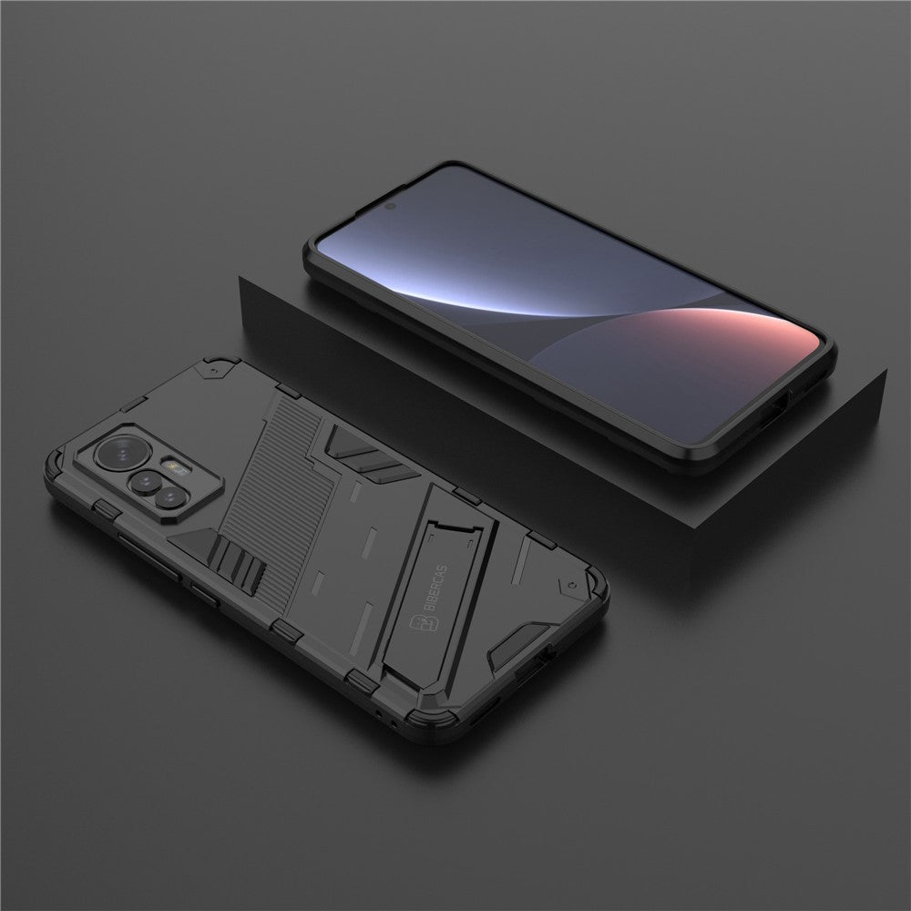 For Xiaomi 12 Lite 5G Shockproof Protective Shell TPU+PC Kickstand Phone Cover Case