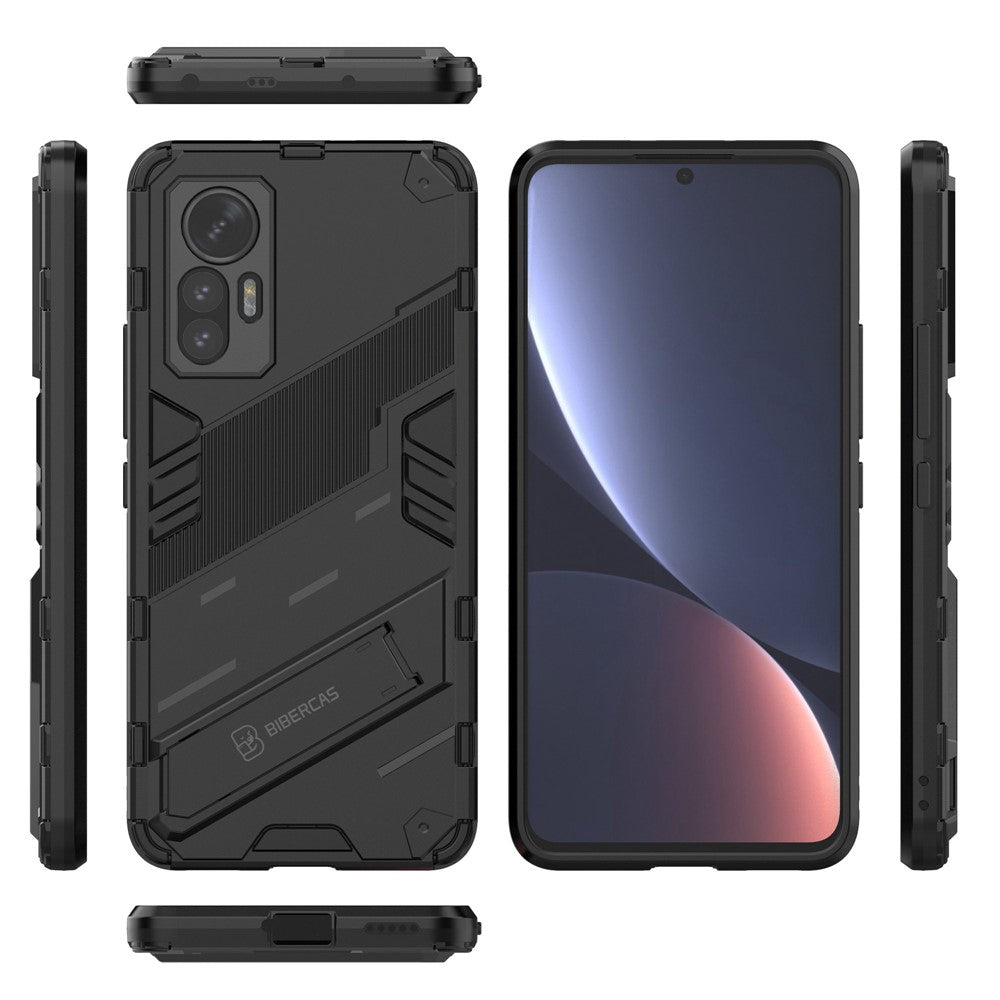 For Xiaomi 12 Lite 5G Shockproof Protective Shell TPU+PC Kickstand Phone Cover Case