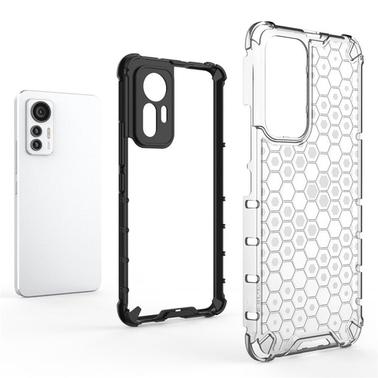 Xiaomi 12 Lite 5G Handyhülle – Wabenstrukturierte, rutschfeste aus weichem TPU + harter PC-Doppelschicht