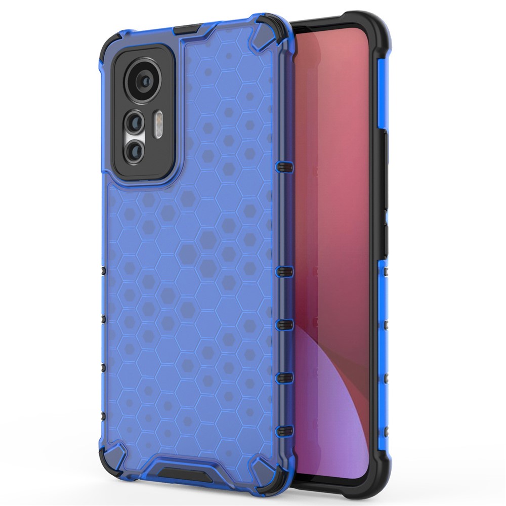 For Xiaomi 12 Lite 5G  Honeycomb Textured Anti-Slip Phone Case Soft TPU + Hard PC Dual Layer Protective Cover