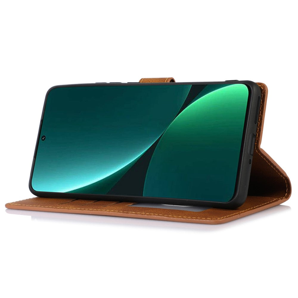 For Xiaomi 12 5G/12X 5G/12S 5G Anti-fall Phone Cover Supporting Stand PU Leather Wallet Case Magnetic Shockproof Cover with Wrist Strap
