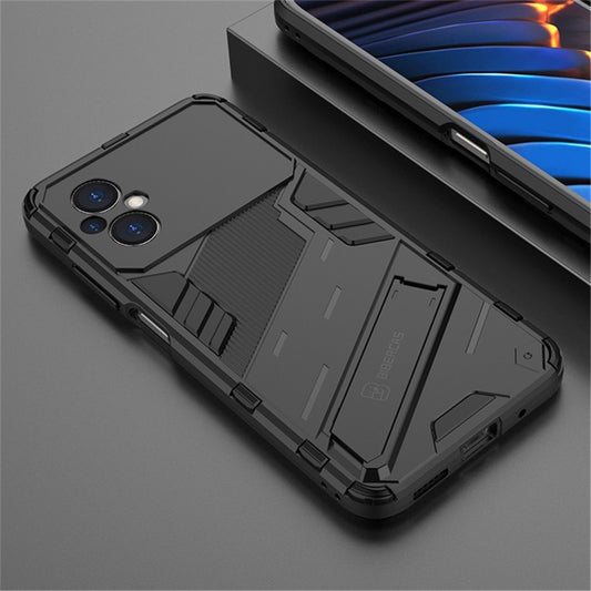 Xiaomi Poco M4 5G Handyhülle – Stoßfeste mit Ständer, Hybrid- aus hartem PC und weichem TPU