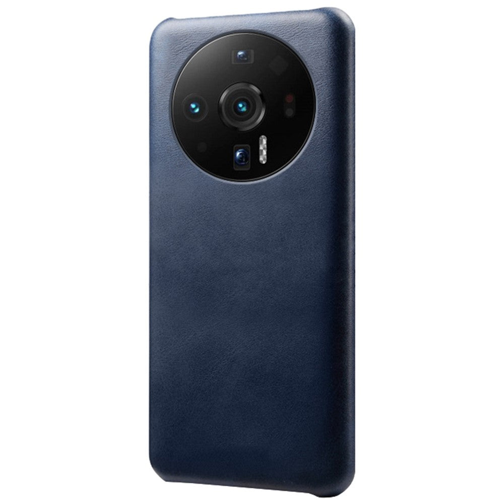 For Xiaomi 12S Ultra 5G Wear-resistant Calf Textured PU Leather Coating Hard PC Mobile Phone Case Cover