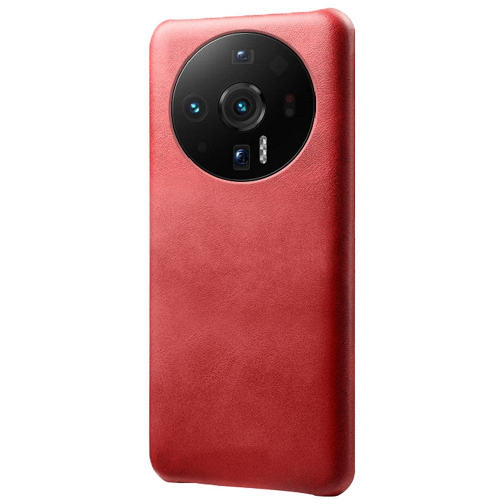 For Xiaomi 12S Ultra 5G Wear-resistant Calf Textured PU Leather Coating Hard PC Mobile Phone Case Cover