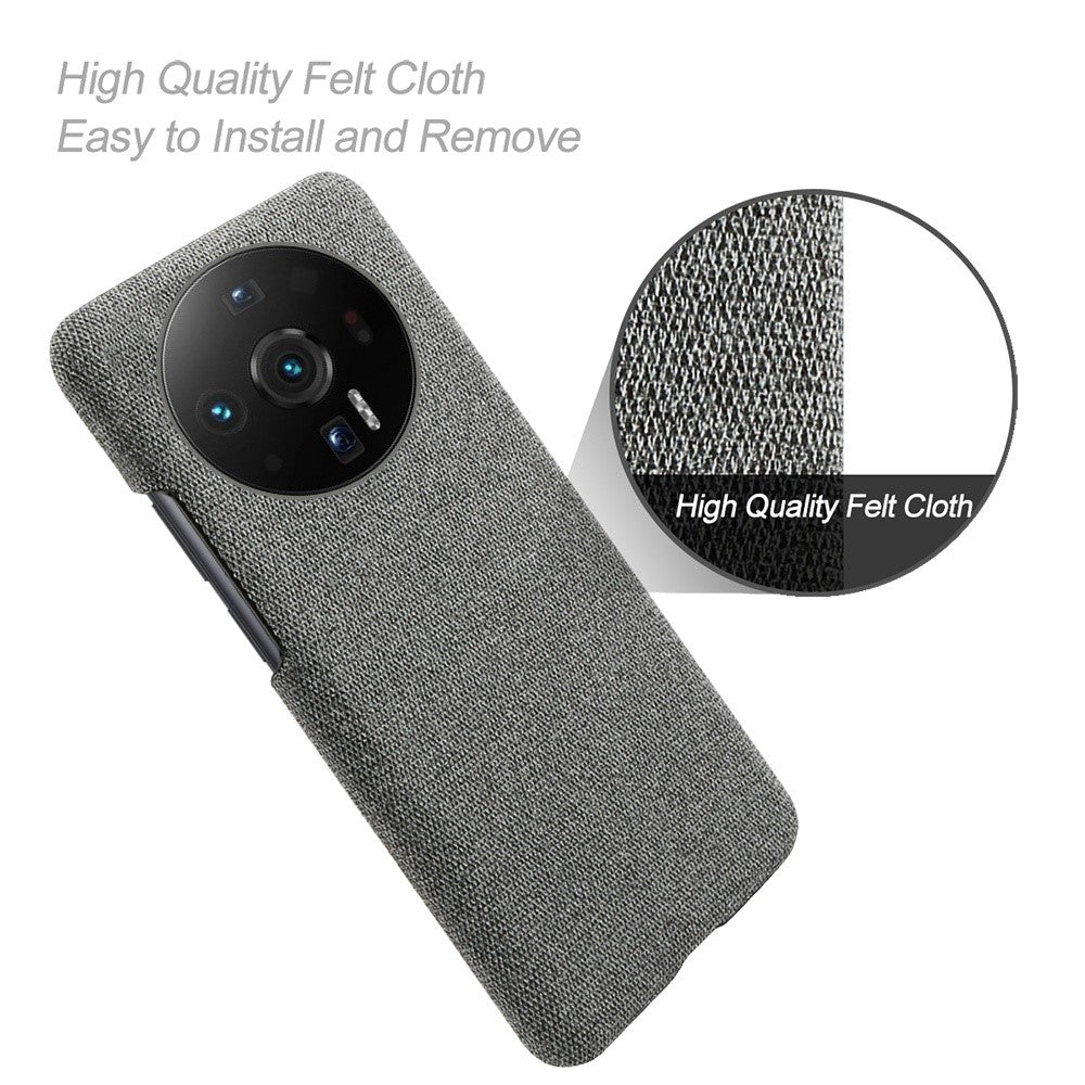 For Xiaomi 12S Ultra 5G Anti-shock Phone Case Solid Color Cloth Fabric Well-protected Mobile Phone Cover