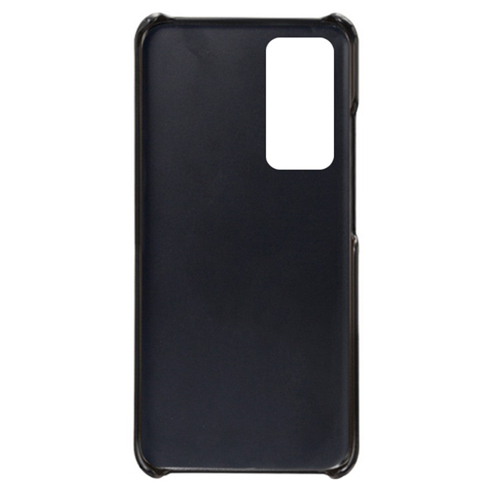 For Xiaomi 12 Lite 5G Wear-resistant Calf Textured PU Leather Coating Hard PC Anti-drop Mobile Phone Case Cover