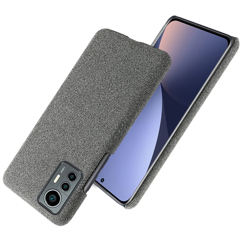 For Xiaomi 12 Lite 5G Non-slip Phone Case Solid Color Wear-resistant Cloth Fabric Drop-proof Phone Cover