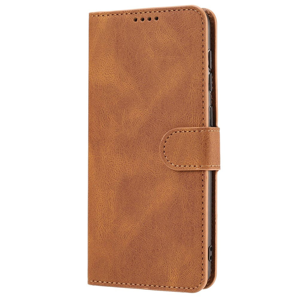 For Xiaomi Poco M4 Pro 4G PU Leather Drop-proof Protection Phone Case Wallet Stand Protective Cover with Strap