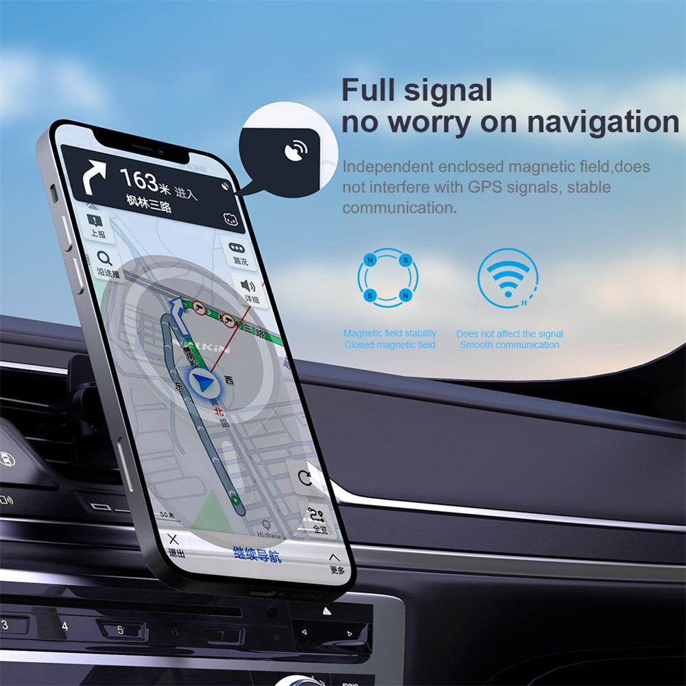NILLKIN MagRoad Lite Magnetic Car Air Vent Mobile Holder Clip Mount Support Bracket for iPhone 12