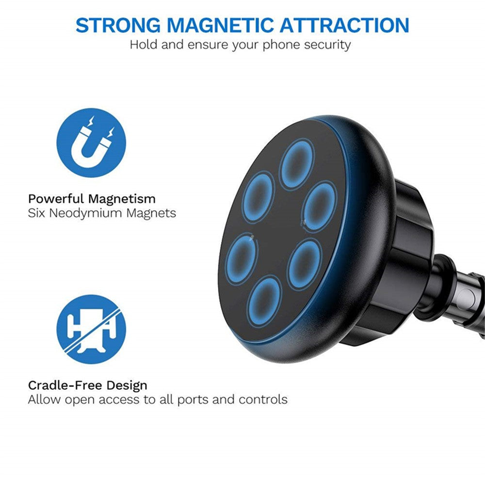 Universal Strong Magnetic Attraction Car Phone Mount Adjustable Magnetic Mount Car Holder for iPhone Samsung Huawei Etc.