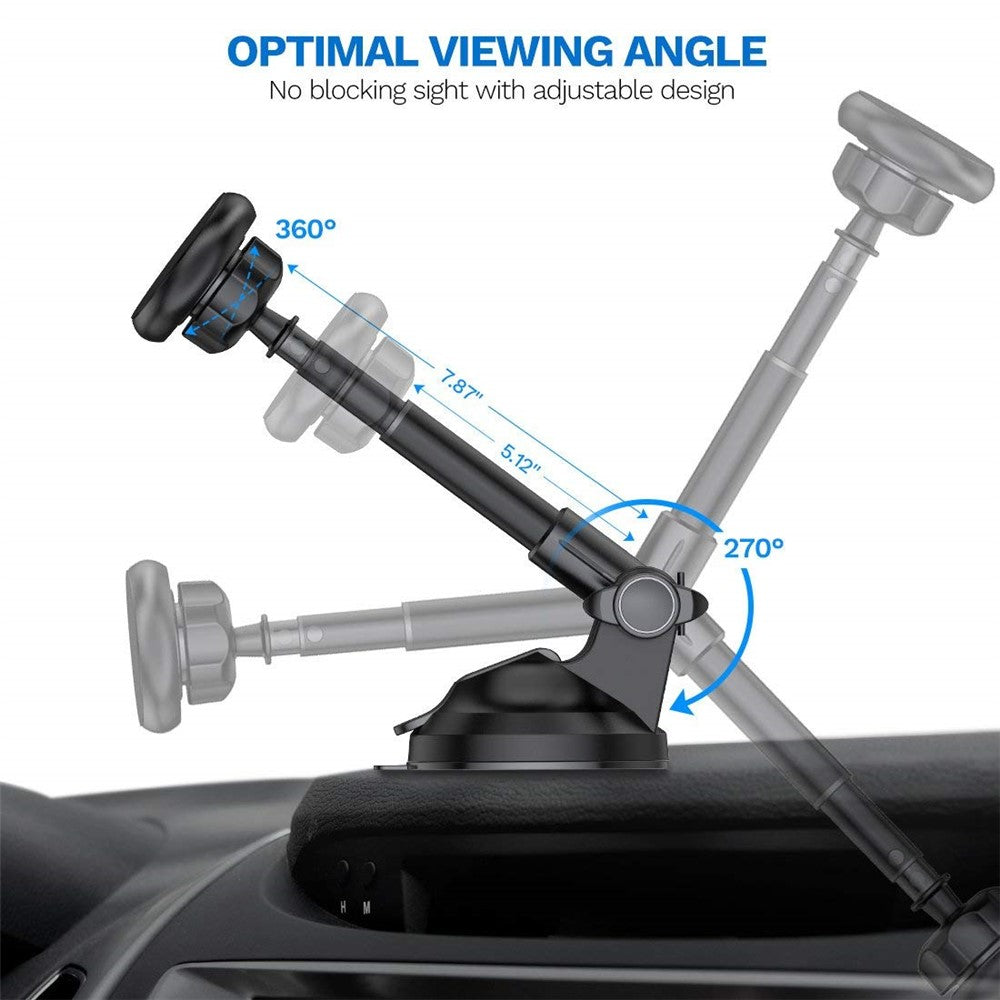 Universal Strong Magnetic Attraction Car Phone Mount Adjustable Magnetic Mount Car Holder for iPhone Samsung Huawei Etc.