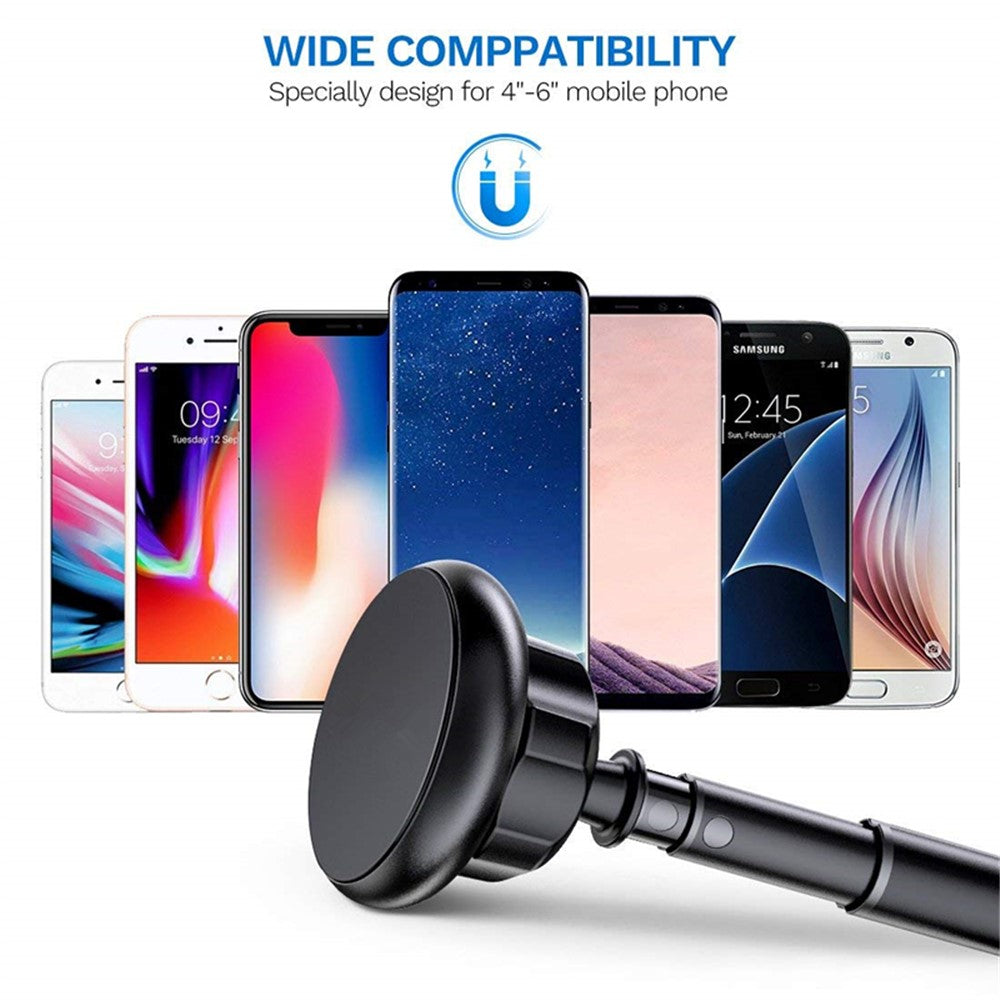 Universal Strong Magnetic Attraction Car Phone Mount Adjustable Magnetic Mount Car Holder for iPhone Samsung Huawei Etc.