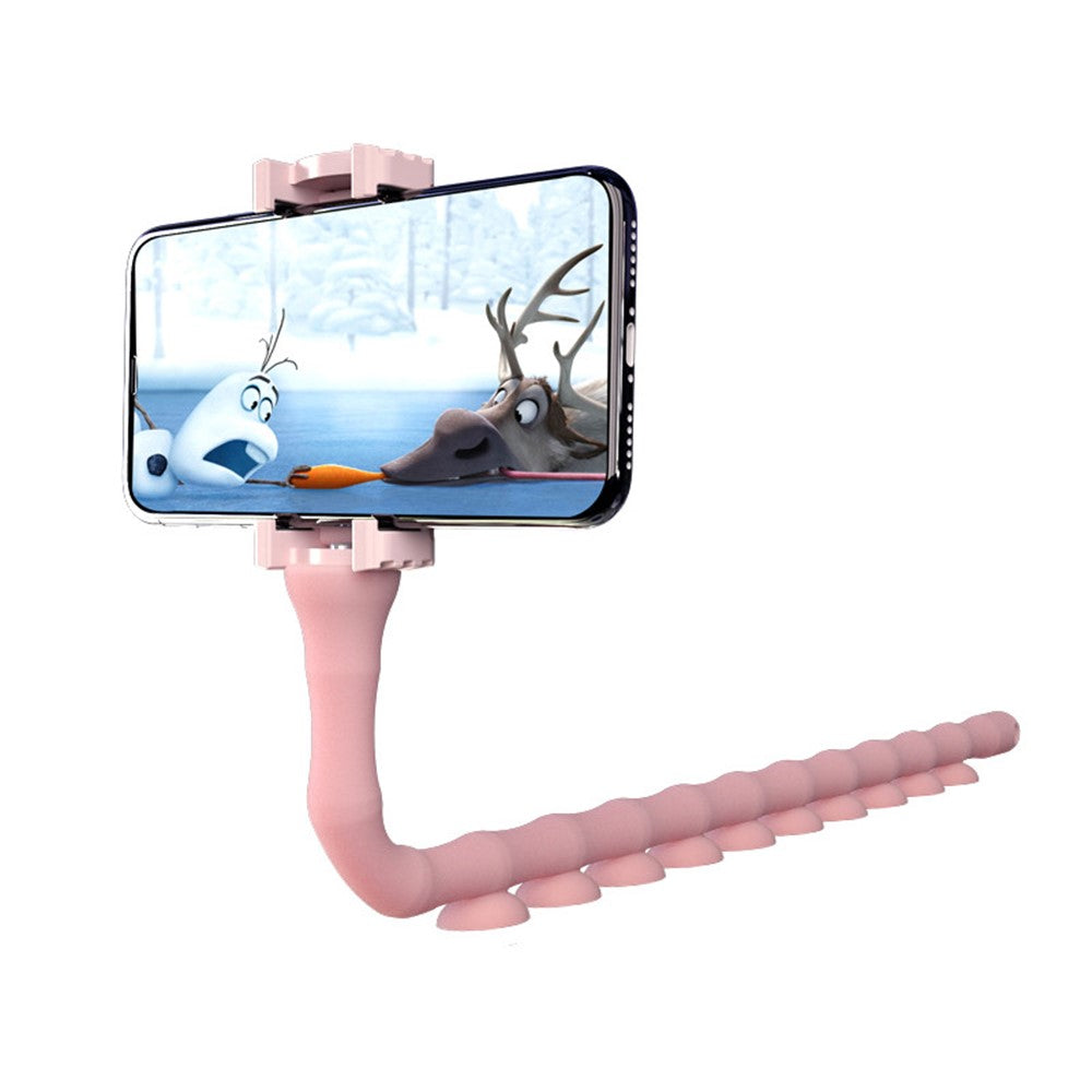 Portable Caterpillar Shape Phone Lazy Bracket Sucker Flexible Desktop Bedside Outdoor Mobile Phone Holder Stand