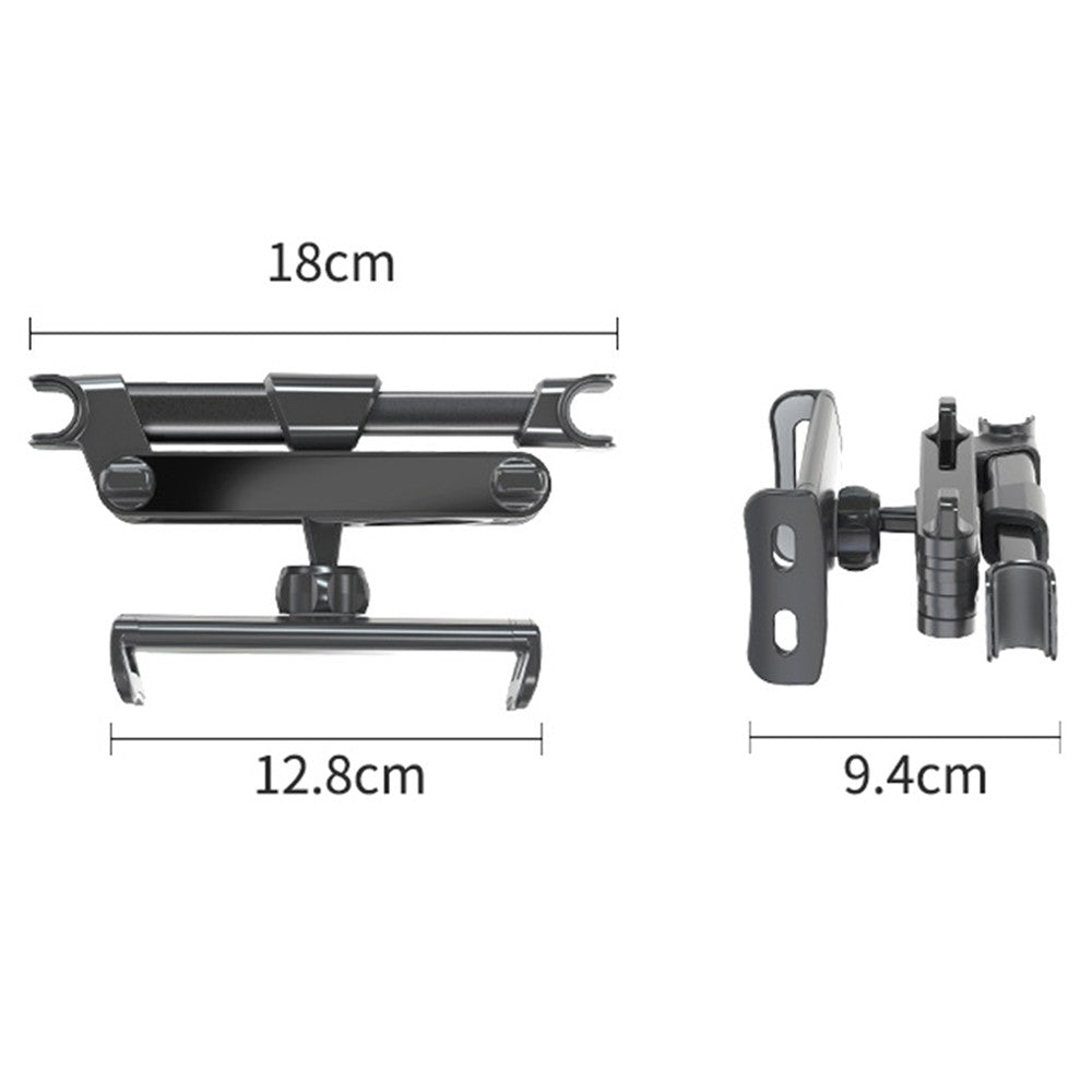Foldable Car Mobile Phone Holder Tablet Stand Adjustable Back Seat Headrest Mount Bracket