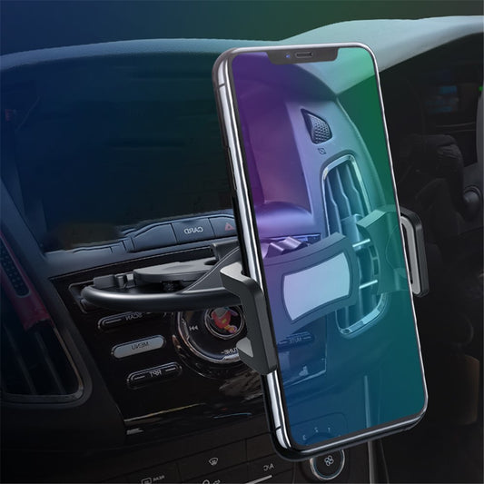 Auto-Handyhalterung – ZY-CD02 Auto-Handyhalter, CD-Slot-Halterung, 360° drehbar, dehnbare Clip-Halterung