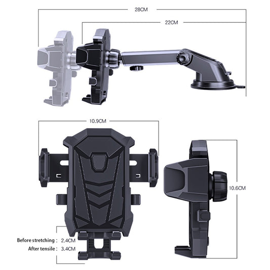 Auto-Handyhalterung – D-31 Stretchable Dashboard Cell Phone Bracket Suction Car Mount Phone Holder Fahrzeuge