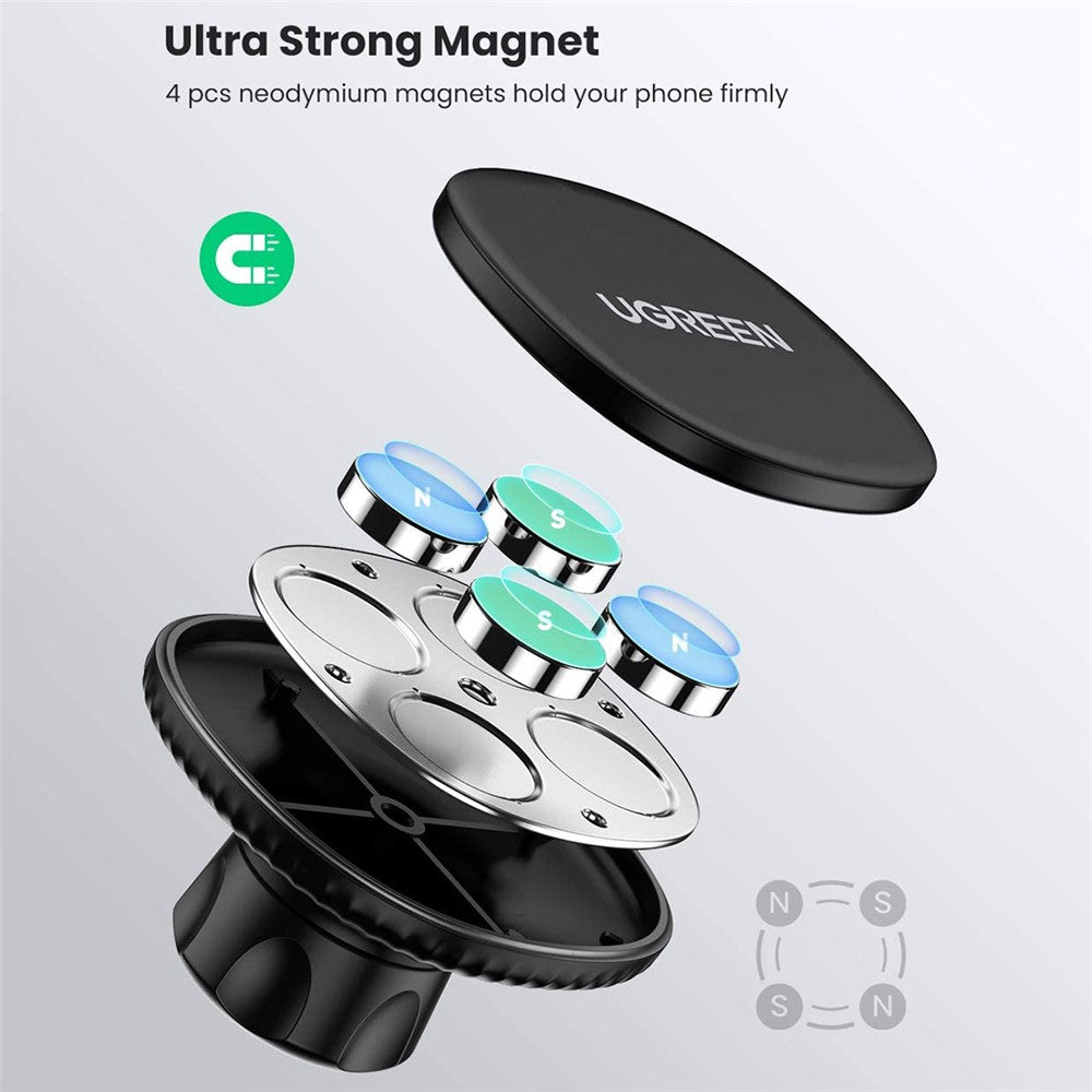 UGREEN N52 Magnetic Dashboard Phone Holder for iPhone Samsung Huawei 360 Degree Adjustable Stand