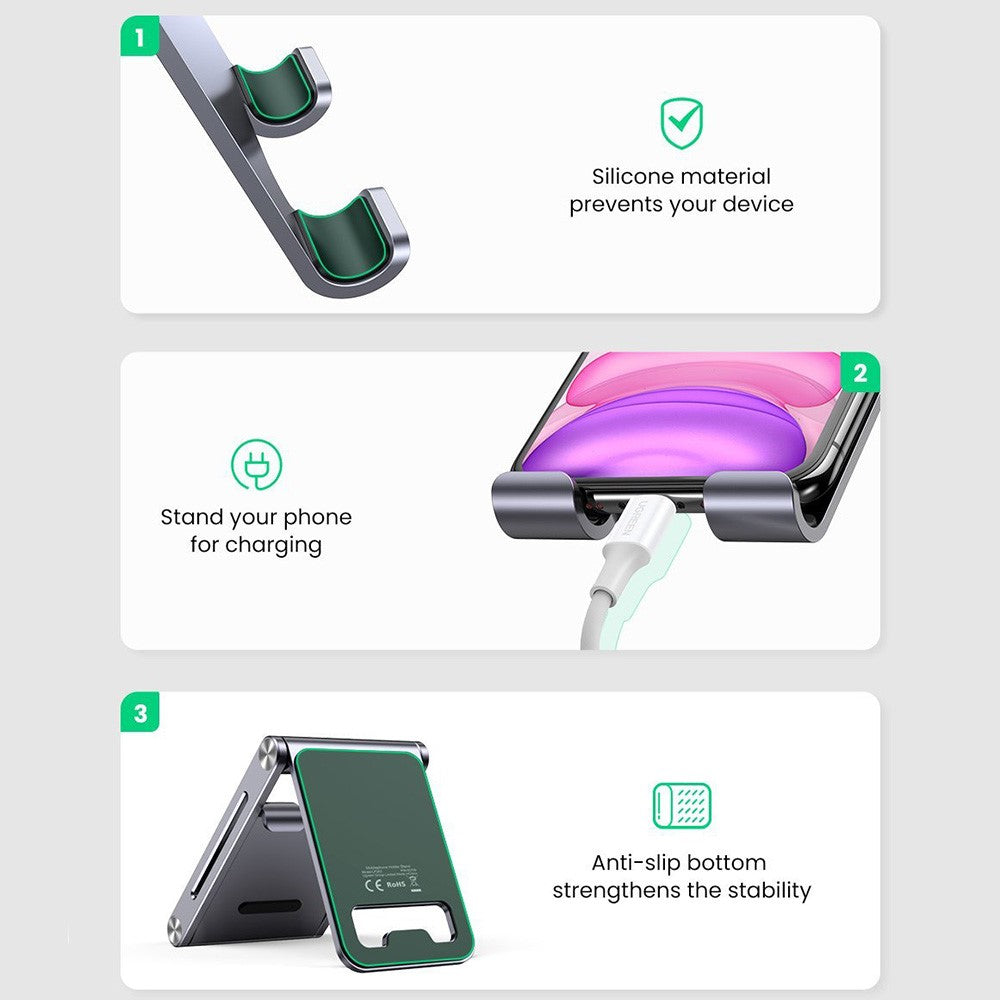 Tisch-Handyhalterung – Tragbar, faltbar & aus Aluminiumlegierung