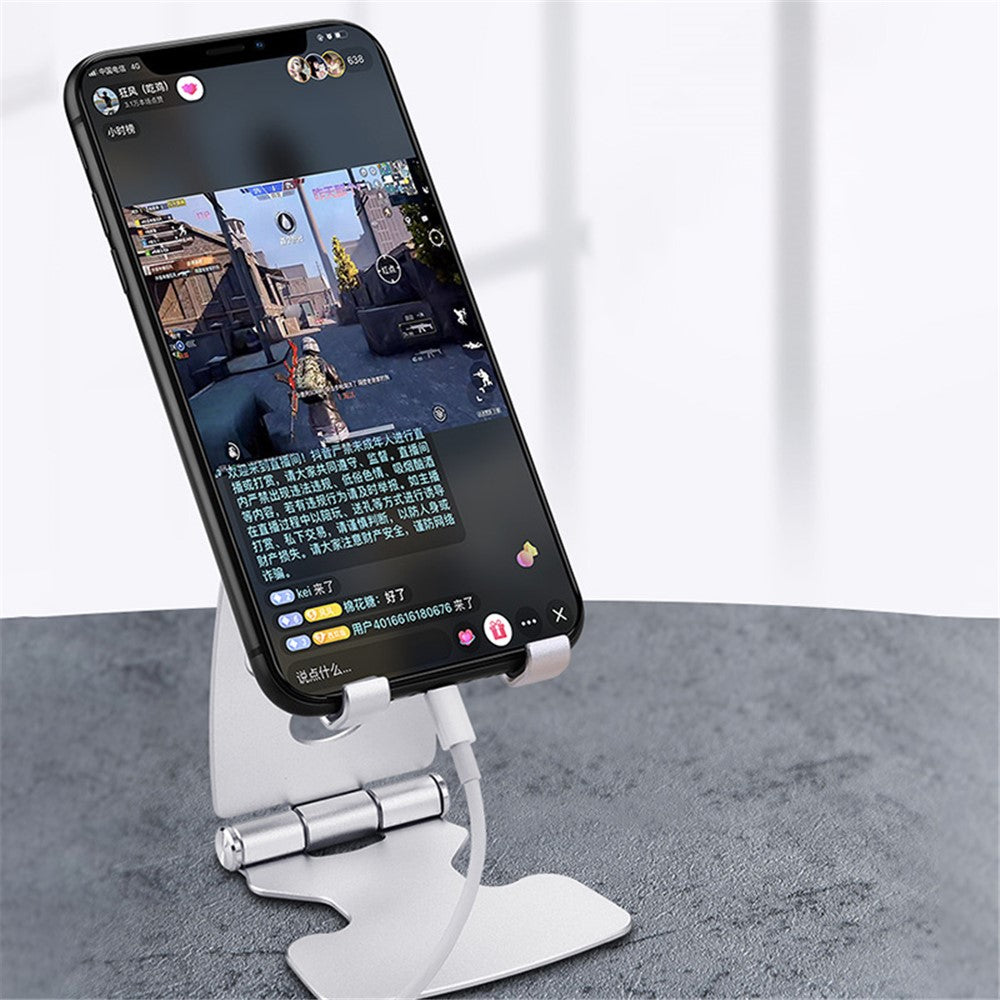 V-shaped Top Design Cell Phone Stand Angle Adjustable Desk Sturdy Folding Tablet Holder Stand for Home Office
