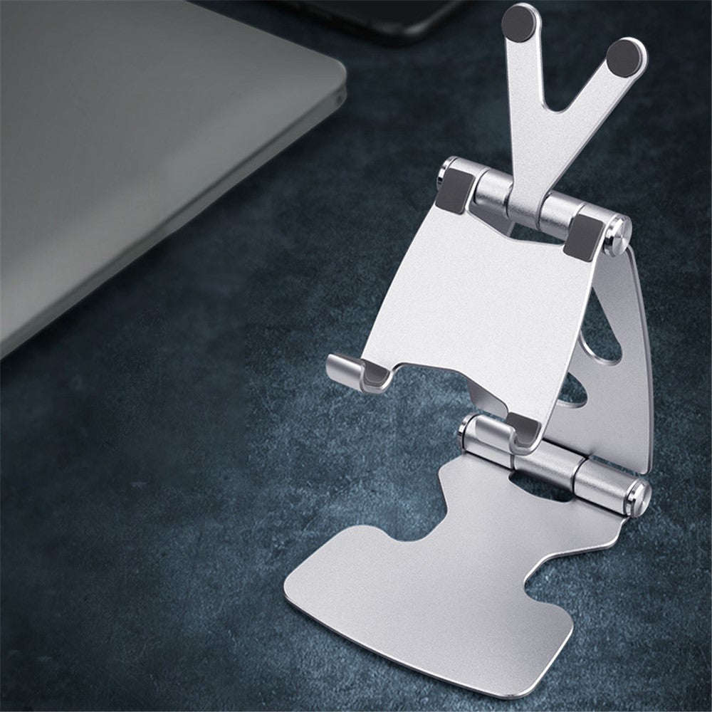 V-shaped Top Design Cell Phone Stand Angle Adjustable Desk Sturdy Folding Tablet Holder Stand for Home Office