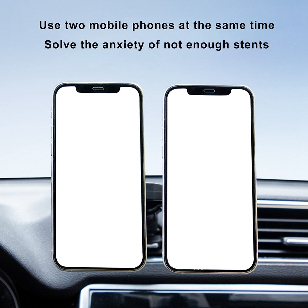 SUMI-TAP Car Air Vent Mount Double Head 360 Degree Magnetic Mobile Phone Holder