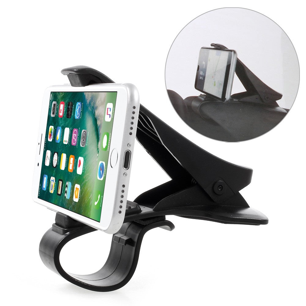Cell Phone GPS Clip Holder Desk Car Mount for iPhone Samsung Sony Etc, Clip Width: 90mm