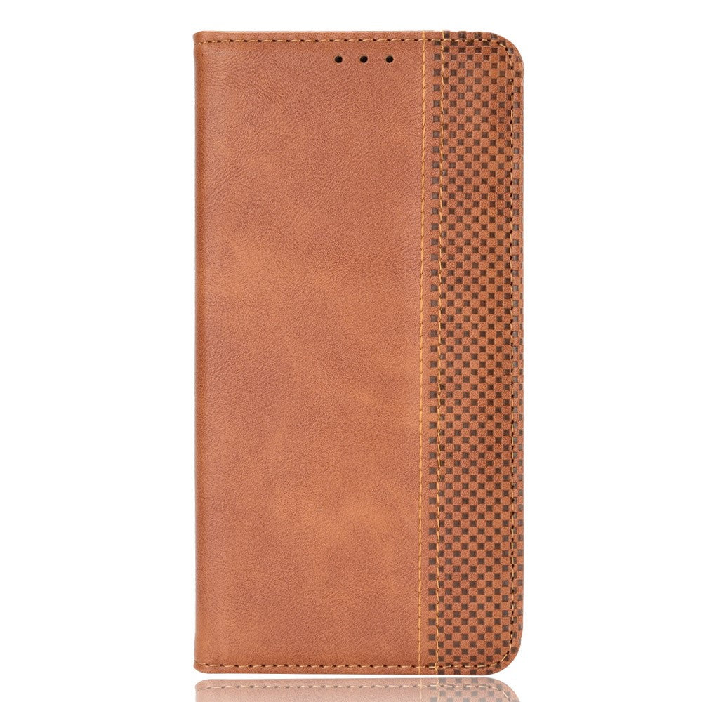 Pixel 6 Pro Lederhülle – Mit Brieftaschenfunktion, Ständer & Retro-Textur