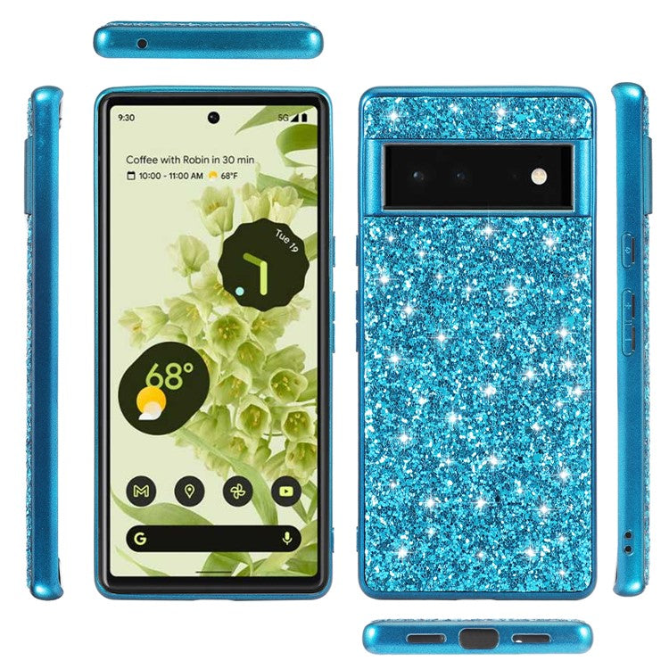 Pixel 6 Schutzhülle – Funkelnde Glitzer-Rückseite