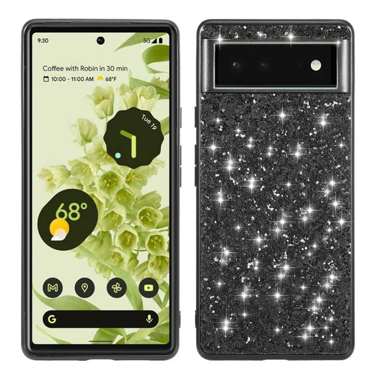 Pixel 6 Schutzhülle – Funkelnde Glitzer-Rückseite