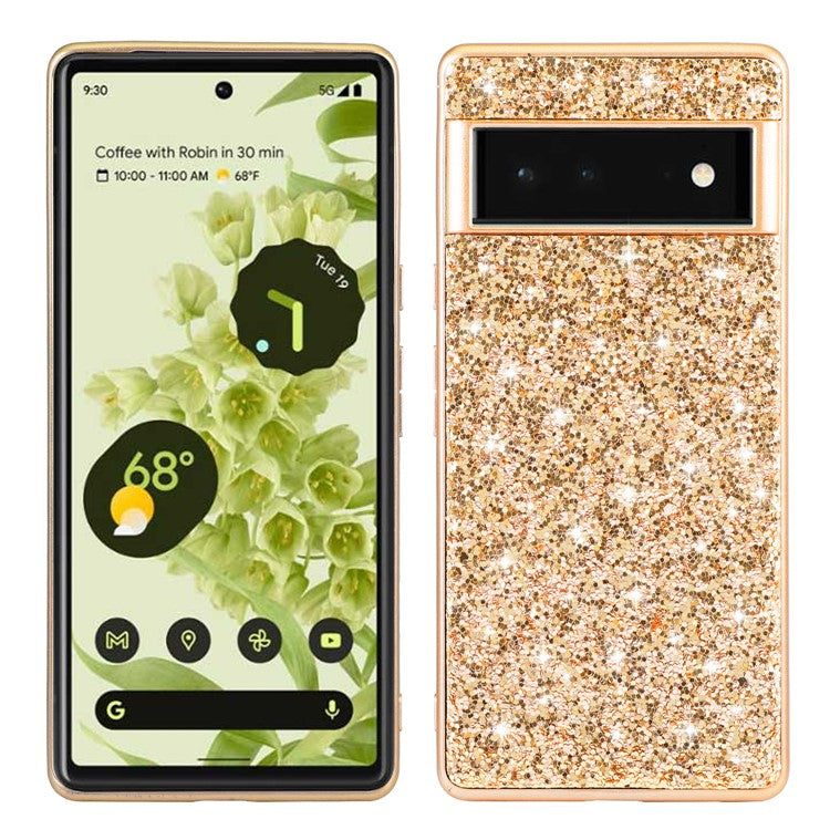 Pixel 6 Schutzhülle – Funkelnde Glitzer-Rückseite