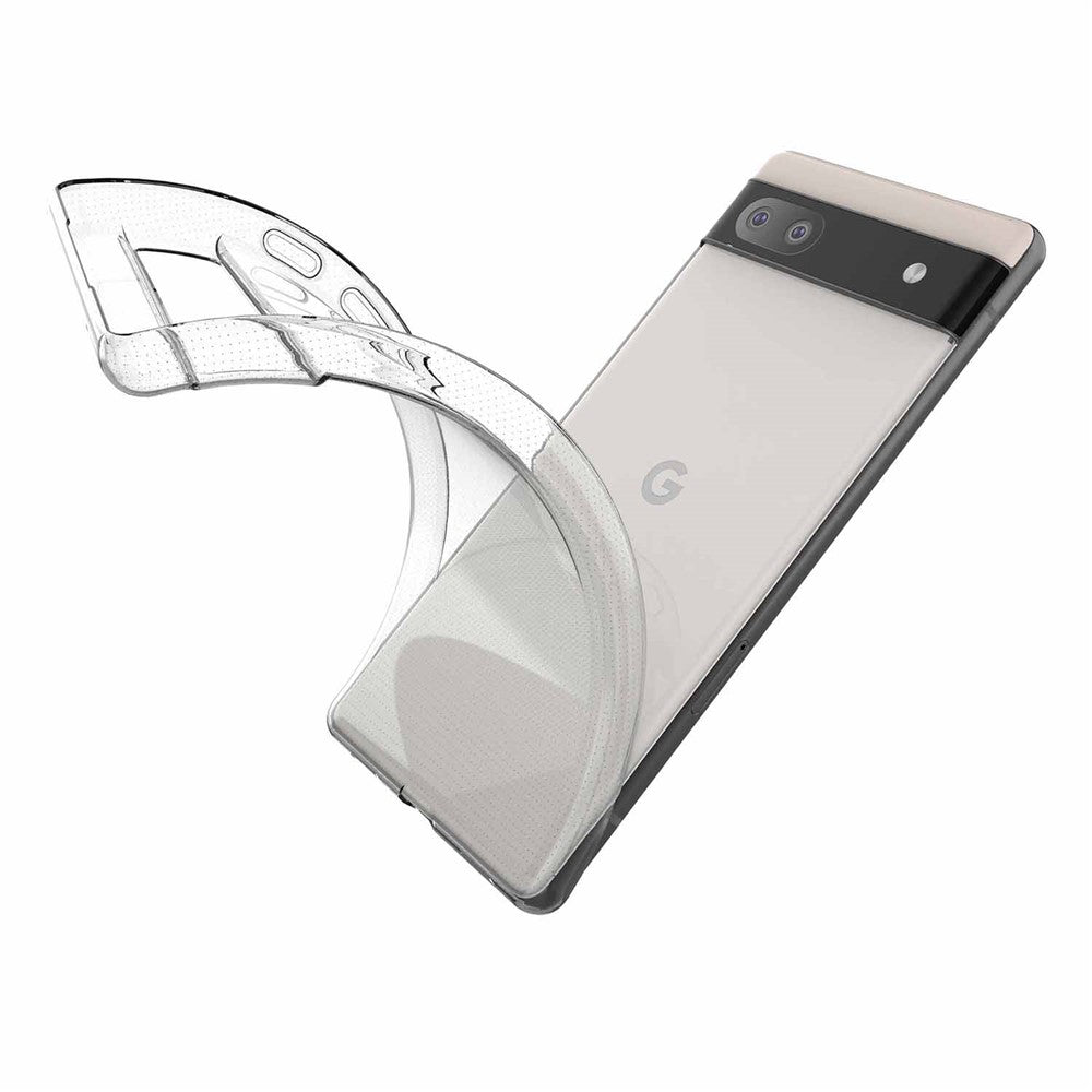Pixel 6a Transparente Hülle – Kratzfest, weich & stoßfest