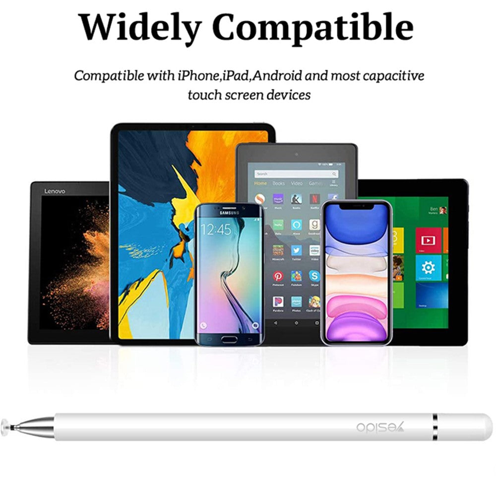 YESIDO ST02 2-in-1 Kapazitiver Stift – Mit Scheibe & Netzfaserspitze, für Tablets & Laptops