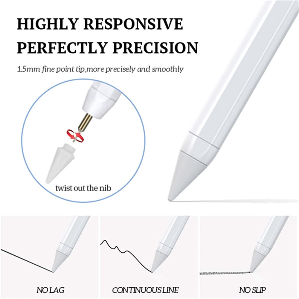 YESIDO ST06 Magnetischer aktiver Stift – Mit Handballenerkennung (Palm Rejection) & Neigungssensor, für Apple iPad Pro, iPad Mini & iPad Air (2018)