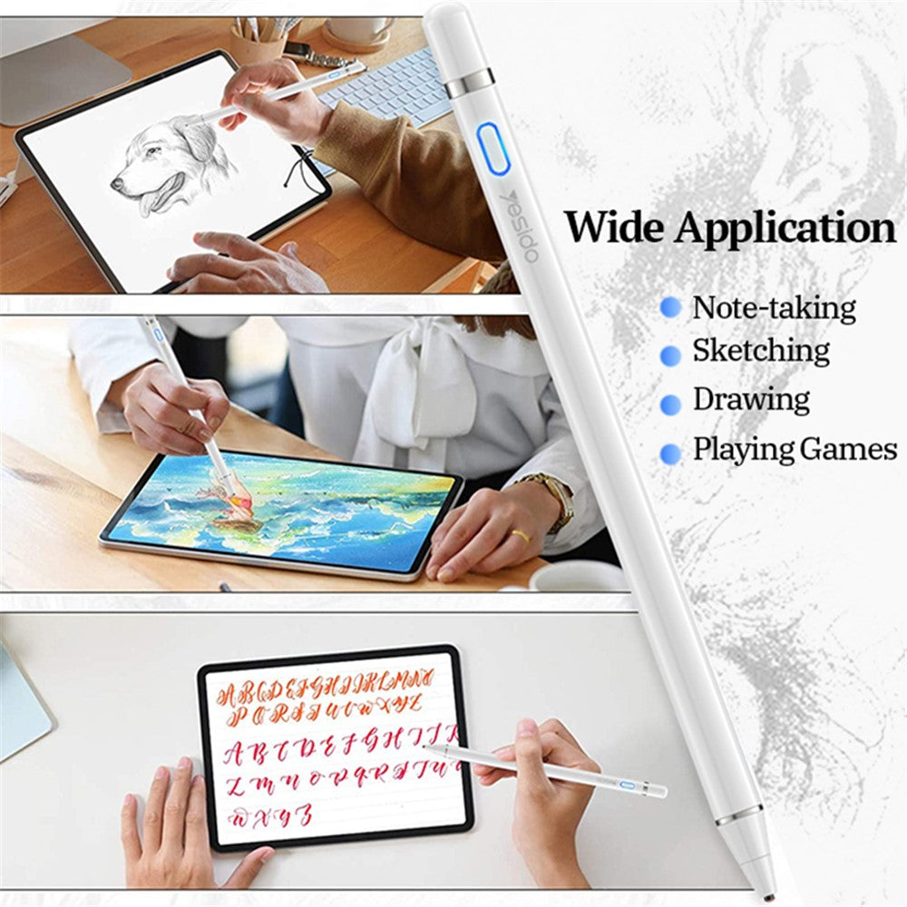 YESIDO ST05 Aktiver Stift – Wiederaufladbar, Touchpen für kapazitive Bildschirme von Smartphones & Tablets