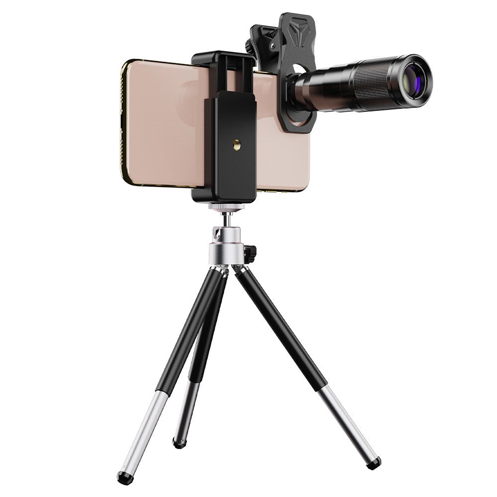 APEXEL Handy-Kameraobjektiv-Set – 22-fach Teleobjektiv, 120° Weitwinkelobjektiv, 25-fach Makroobjektiv, 205° Fisheye-Objektiv