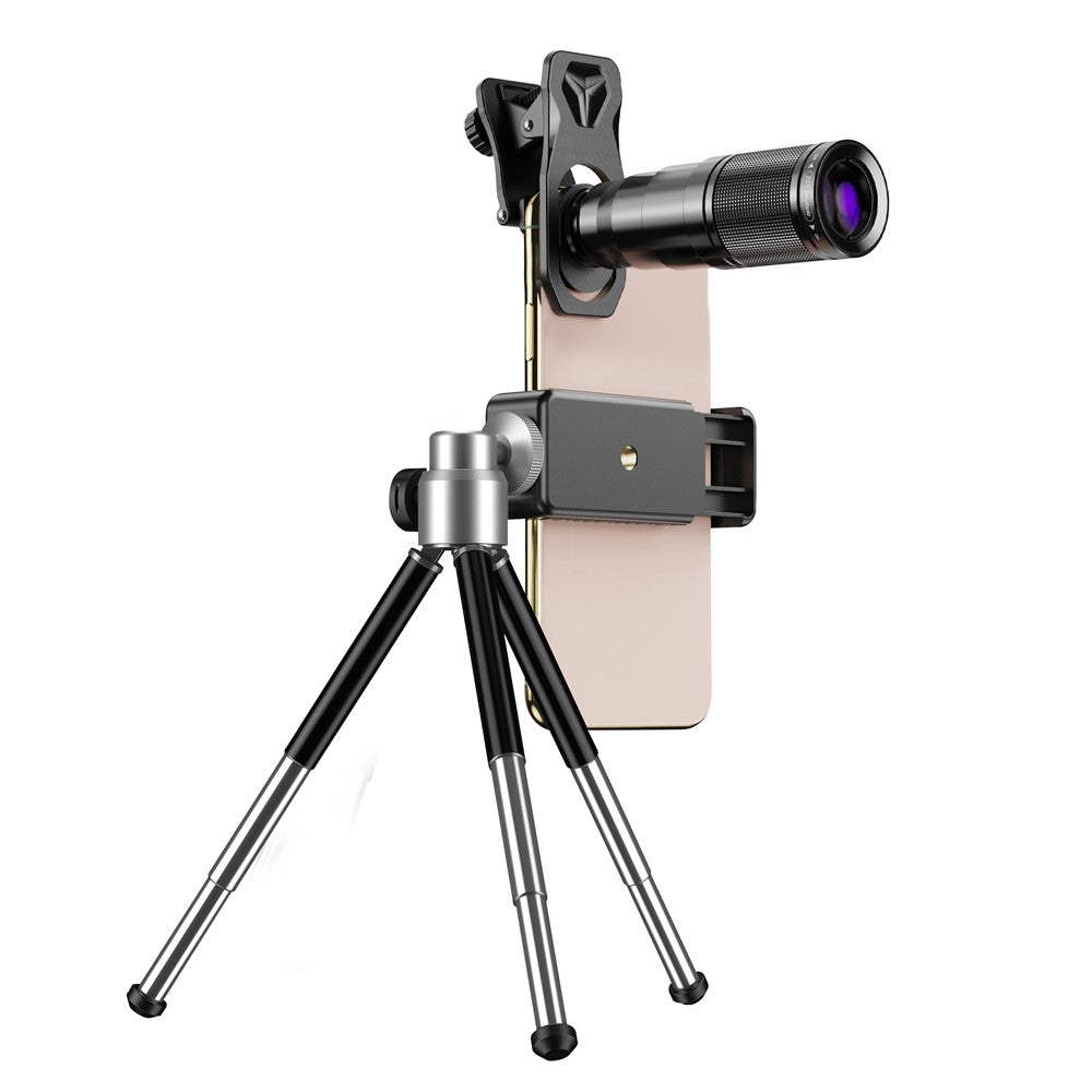 APEXEL Handy-Kameraobjektiv-Set – 22-fach Teleobjektiv, 120° Weitwinkelobjektiv, 25-fach Makroobjektiv, 205° Fisheye-Objektiv