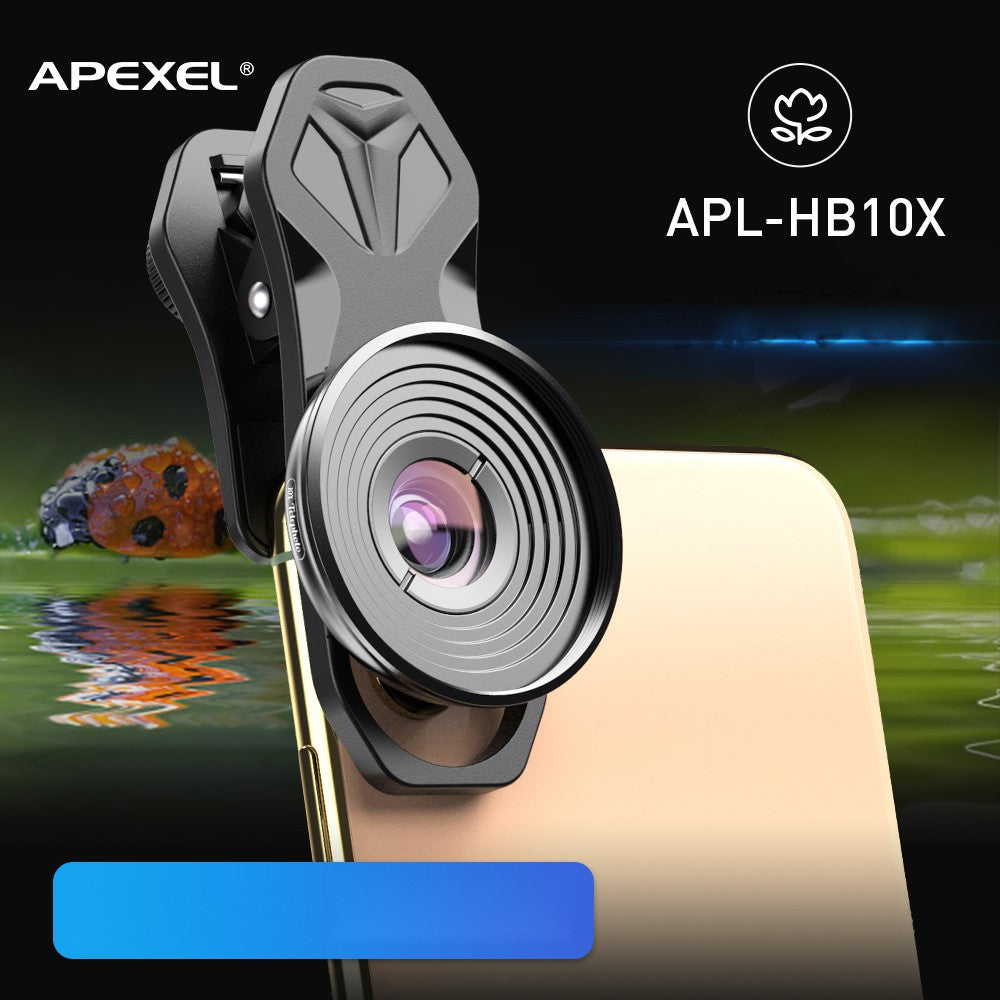 APEXEL APL-HB10X HD Optisches Handyobjektiv – 10X Makroobjektiv